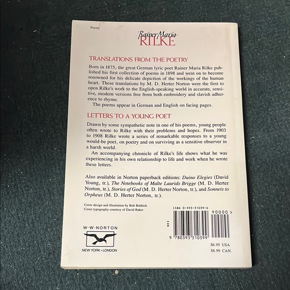 $3 Add-On Book Letters to a Young Poet Rainer Maria Rilke Academic Writing - Picture 2 of 4